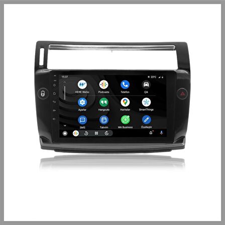 CITROEN C4 2005-2010 SİYAH 6 GB RAM 128 GB HAFIZA ANDROID MULTIMEDIA TEYP