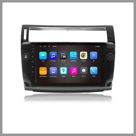 CITROEN C4 2005-2010 SİYAH 6 GB RAM 128 GB HAFIZA ANDROID MULTIMEDIA TEYP