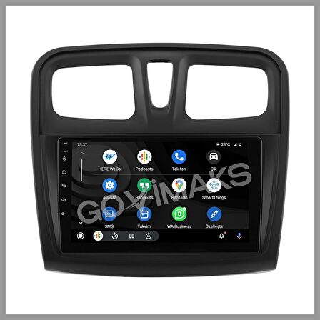 DACIA SANDERO LOGAN 2015-2018 8 GB RAM 128 GB HAFIZA ANDROID MULTIMEDIA TEYP
