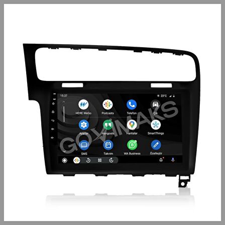 VOLKSWAGEN GOLF 7 2012-2020  PİANO BLACK 4 GB RAM 64 GB HAFIZA ANDROID MULTIMEDIA TEYP