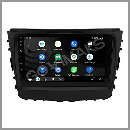 SSANYONG REXTON 8 GB RAM 128 GB HAFIZA ANDROID MULTIMEDIA TEYP