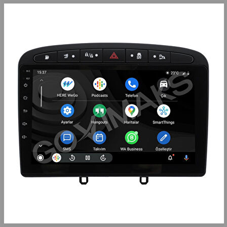 GOVİMAKS PEUGEOT 308 RCZ SİYAH 2008-2013 UYUMLU 4 GB RAM 64 GB HAFIZA ANDROID MULTIMEDIA