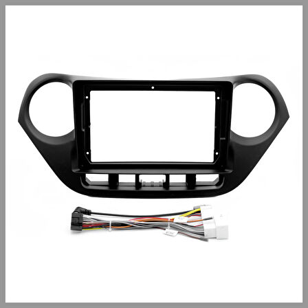 HYUNDAI İ10 2014-2017 9" SİYAH ANDROID MULTİMEDYA ÇERÇEVESİ - SOKET