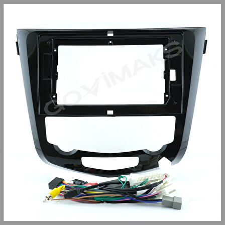 NISSAN QASHQAI DİJİTAL 2014-2021 / X-Trail 2014-2020 P.BALCK 10.1 INC ANDROID MULTİMEDYA ÇERÇEVESİ - SOKET