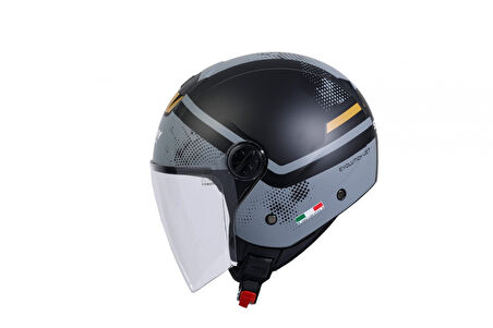 Sway Sw715 Yarım Yazlık Kask Gemını Siyah Sarı SMALL