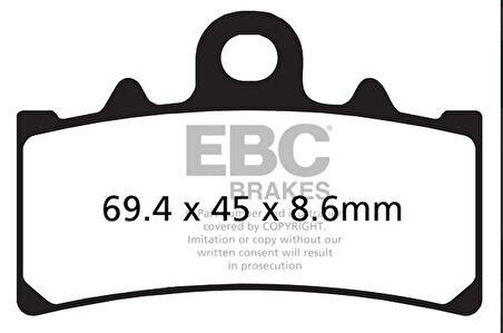 Ebc Fren Balatası Sinter Fa606hh 2020-2022 Bajaj Dominar 400 Ug Ön