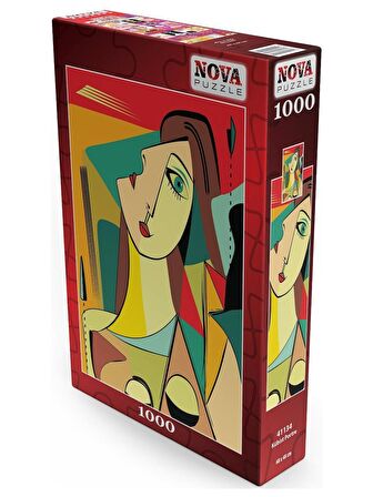 Nova Puzzle Kübist Portre ve Soyut Yüzler 12+ Yaş Küçük Boy Puzzle 2x1000 Parça