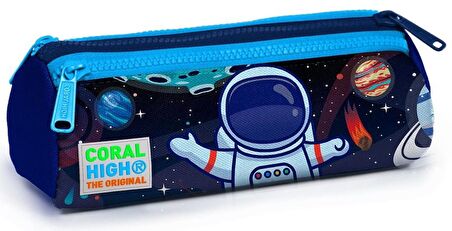 Coral High Mavi Astronot Baskılı Erkek Çocuk İlkokul Çanta Seti - USB Çıkışlı