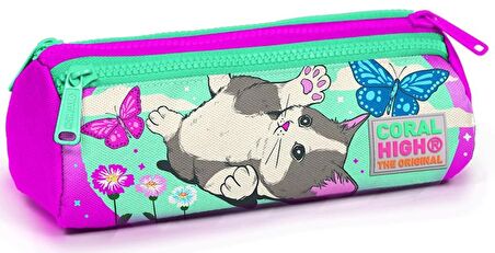 Coral High Sevimli Kedi ve Kelebek Kız Çocuk 3'lü İlkokul Çanta Seti