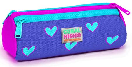 Coral High Pembe Kalp Kız Çocuk Çekçek Çanta Seti - Işıklı Tekerlekler