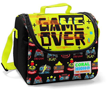 Coral High Game Over Erkek Çocuk Çekçek Çanta Seti - Işıklı Tekerlekler
