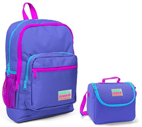 Coral High Mor Kız Çocuk İlkokul Çantası ve Beslenme Seti