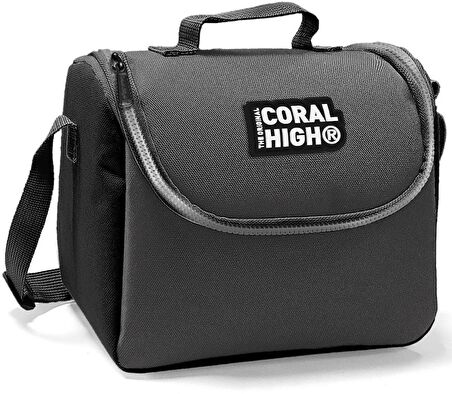 Coral High Siyah-Gri Okul ve Beslenme Çantası - Erkek Çocuk  - USB Soketli