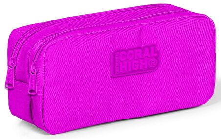 Coral High Kız Çocuk Koyu Pembe 3'lü Çanta Takımı - USB Soketli