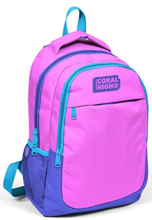 Coral High Pembe Kız Çocuk İlkokul Çantası ve Kalemlik Seti
