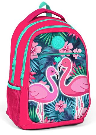Coral High Kız Çocuk Pembe Flamingo Okul Sırt Çantası ve Beslenme Çantası
