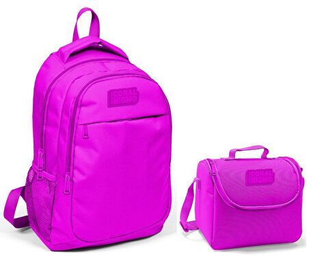 Coral High Kız Çocuk Pembe Okul Sırt Çantası ve Beslenme Çantası