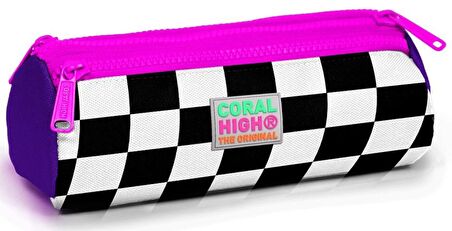 Coral High Mor Damalı İlkokul Sırt Çantası ve Kalemlik Seti - Kız Çocuk - USB Soketli