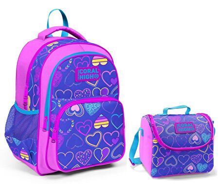 Coral High Kalpler İlkokul Sırt Çantası ve Beslenme Çantası - Kız Çocuk