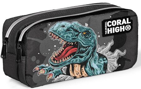 Coral High Erkek Çocuk Dinazor İlkokul Çantası ve Kalem Çantası Seti