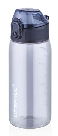 Uzspace 440 ml Geniş Ağızlı Gri Tritan Matara (Spor, Okul ve Günlük)