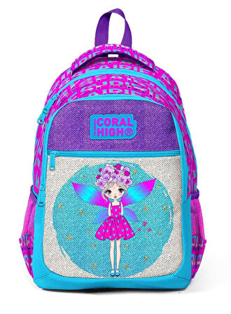 Coral High Simli Parlayan Okul Sırt Çantası ve Kalemlik Seti
