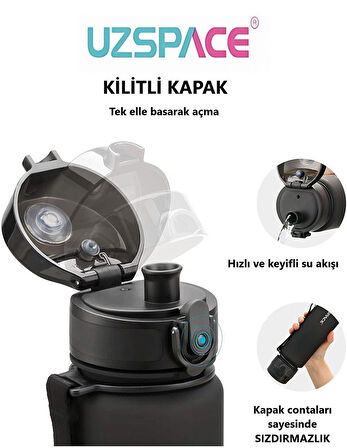 Uzspace 500 ml Tritan Açık Mavi Spor ve Günlük Matara/Suluk
