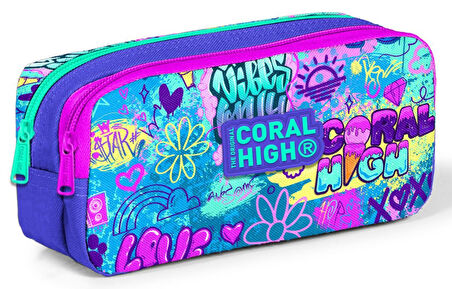 Coral High Lavanta Grafiti Kız Çocuk Üçlü İlkokul Okul Çanta Seti