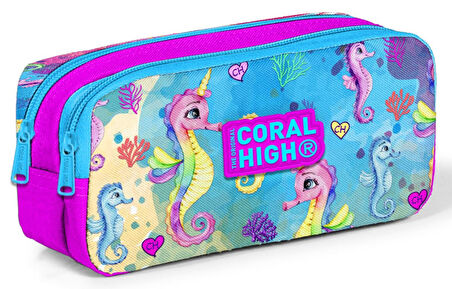 Coral High Pembe Denizatı Kız Çocuk Üçlü İlkokul Okul Çanta Seti