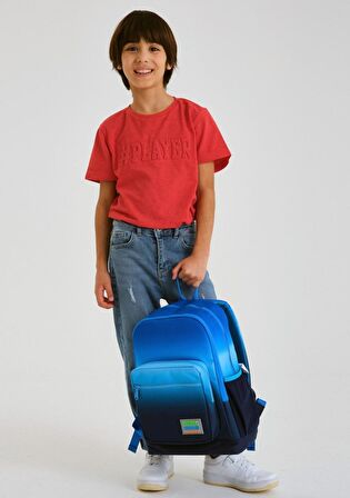 Coral High Lacivert Mavi Gradyan Okul Sırt ve Beslenme Çantası Seti