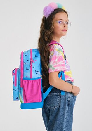 Coral High Mavi Pembe Flamingo Okul Sırt ve Beslenme Çantası Seti
