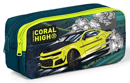 Coral High Nefti Sarı Araba İlkokul Sırt Çantası ve Kalemlik Seti