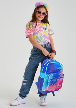 Coral High Renkli Airbrush İlkokul Sırt Çantası ve Kalemlik Seti