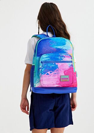 Coral High Renkli Airbrush İlkokul Sırt Çantası ve Kalemlik Seti
