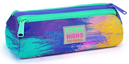 Coral High Renkli Airbrush USB Soketli Okul Çantası ve Kalemlik Seti - Kız Çocuk