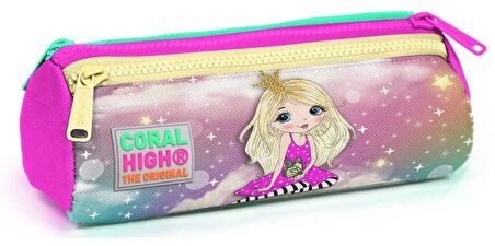 Coral High Su Yeşili Unicorn USB Soketli Okul Çantası ve Kalemlik Seti - Kız Çocuk