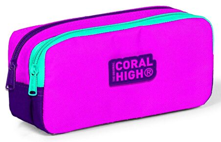 Coral High Pembe Mor Çanta Kalemlik Seti