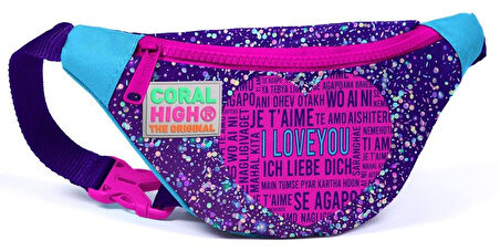 Coral High Mor Mavi Kalp USB Soketli Beşli Okul Çantası Seti - Kız Çocuk