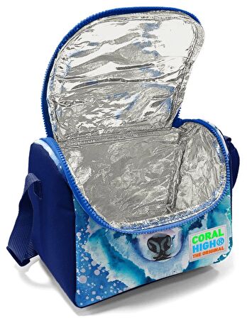 Coral High Mavi Kurt Çekçek Okul Çantası Seti - Işıklı Tekerlekler - Erkek Çocuk