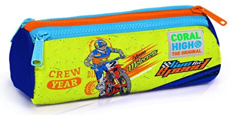 Coral High Erkek Çocuk Lacivert Motorsiklet Tekerlekli Okul Çantası ve Kalemlik Seti