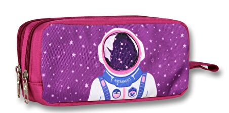 Cennec Bordo Mavi Astronot İlkokul Sırt Çantası Seti - Erkek Çocuk