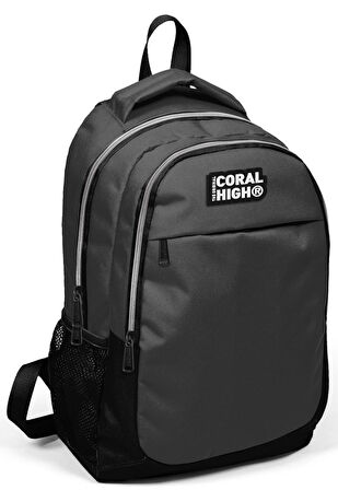 Coral High Kids Koyu Gri Siyah 3’lü Okul Çanta Seti - Erkek Çocuk İlkokul Çanta Takımı