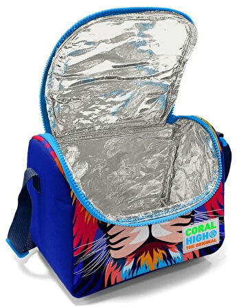 Coral High Kids Lacivert Saks Aslan Desenli 3’lü Okul Çanta Seti - Erkek Çocuk