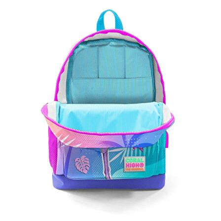 Coral High Okul Çantası ve Beslenme Çantası Seti - Kız Çocuk Pembe Flamingo - USB Soketli