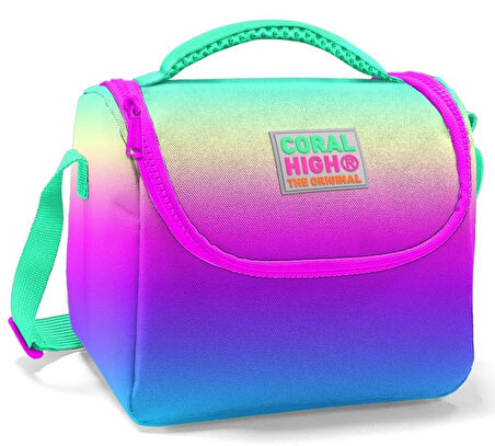 Coral High Rengarenk Kız Çocuk İlköğretim Okul Sırt Çantası ve Beslenme Çanta Seti