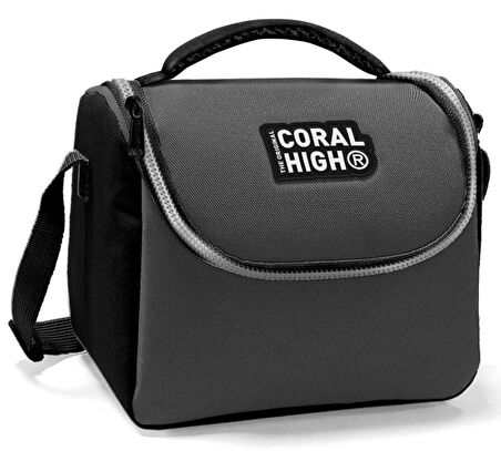 Coral High Okul Sırt Çantası ve Beslenme Çantası Erkek Çocuk Siyah Gri