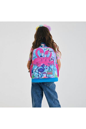 Coral High Kids Mavi Pembe Flamingo Desenli 2'li Okul Çanta Seti - Kız Çocuk
