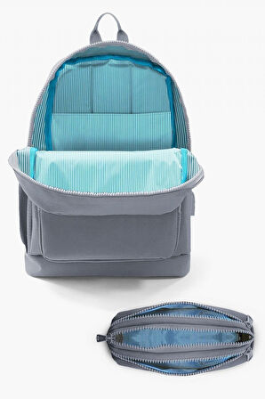 Coral High Kids Koyu Pembe Su Yeşili Peri Desenli USB'li 2'li Okul Çanta Seti - Kız Çocuk