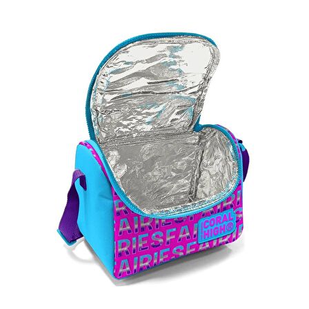 Coral High Simli ve Parlak Okul Çantası ve Beslenme Seti - Kız Çocuk Mavi Kız Peri