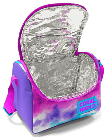 Coral High Okul Sırt ve Beslenme Çantası Seti - Kız Çocuk Mor Pembe Dondurma